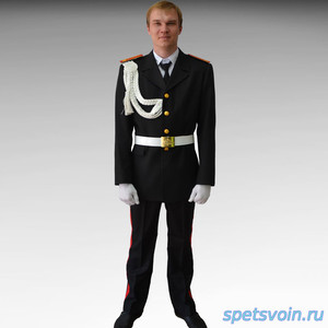 Костюм кадетский парадный для кадетов Россия цвет черный тк п/ш или