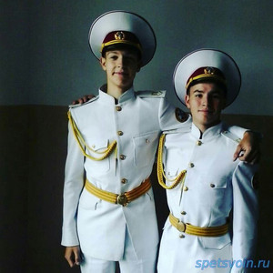 Кадетский костюм парадный для кадетов Россия белый тк габардин воротни